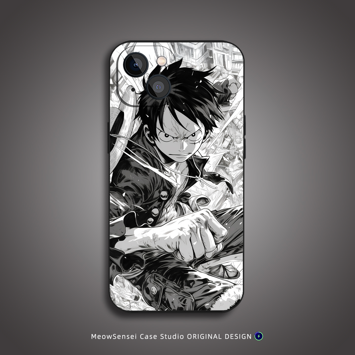 海贼王路飞漫画风手机壳适用苹果16小米15动漫OPPO红米K90华为Air液态硅胶VIVO磨砂磁吸iPhone17ProMax保护套