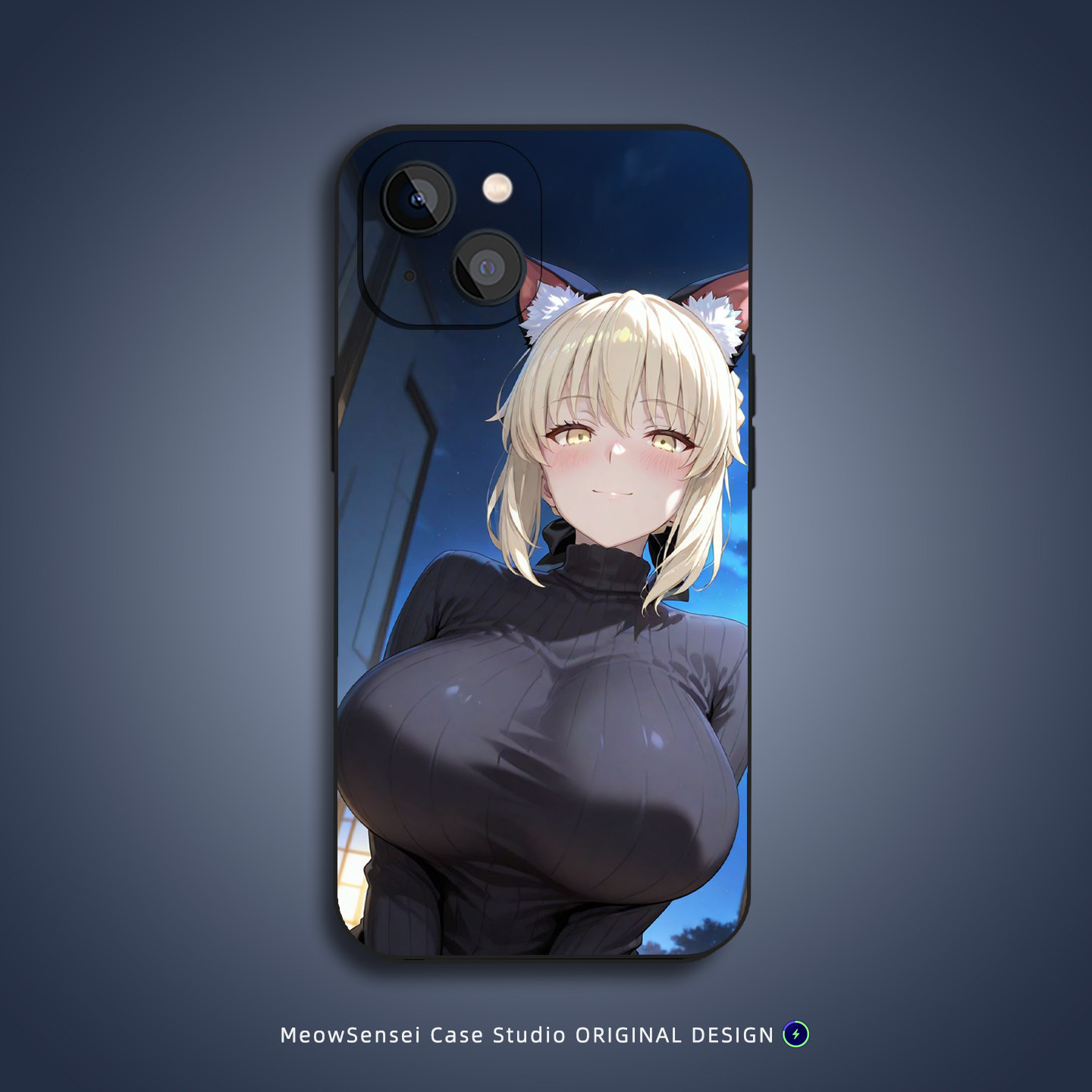 可爱FGO猫耳Saber吾王手机壳适用苹果16小米15华为VIVO动漫二次元OPPO磁吸iPhone17ProMax磨砂硅胶防摔保护套图片