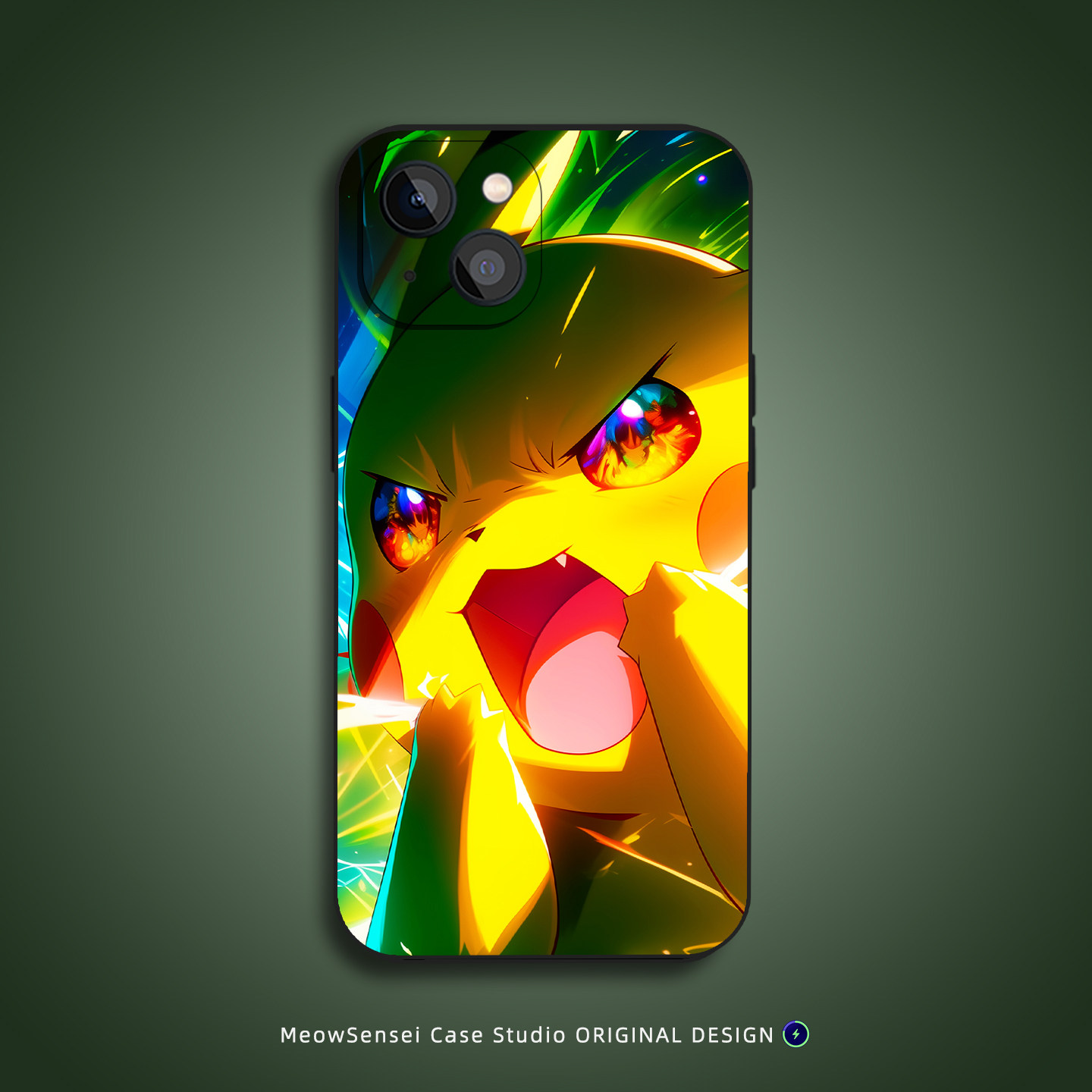 皮卡丘打雷宝可梦手机壳适用苹果16华为VIVO小米15动漫OPPO艺术Air卡通MagSafe磁吸充电iPhone17ProMax二次元