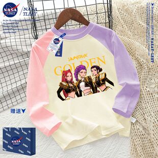 NASA联名kpop demonhunters猎魔女团鲁米佐伊卡通长袖t恤打底衫潮