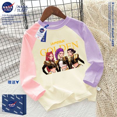 NASA联名kpop demonhunters猎魔女团鲁米佐伊卡通长袖t恤打底衫潮