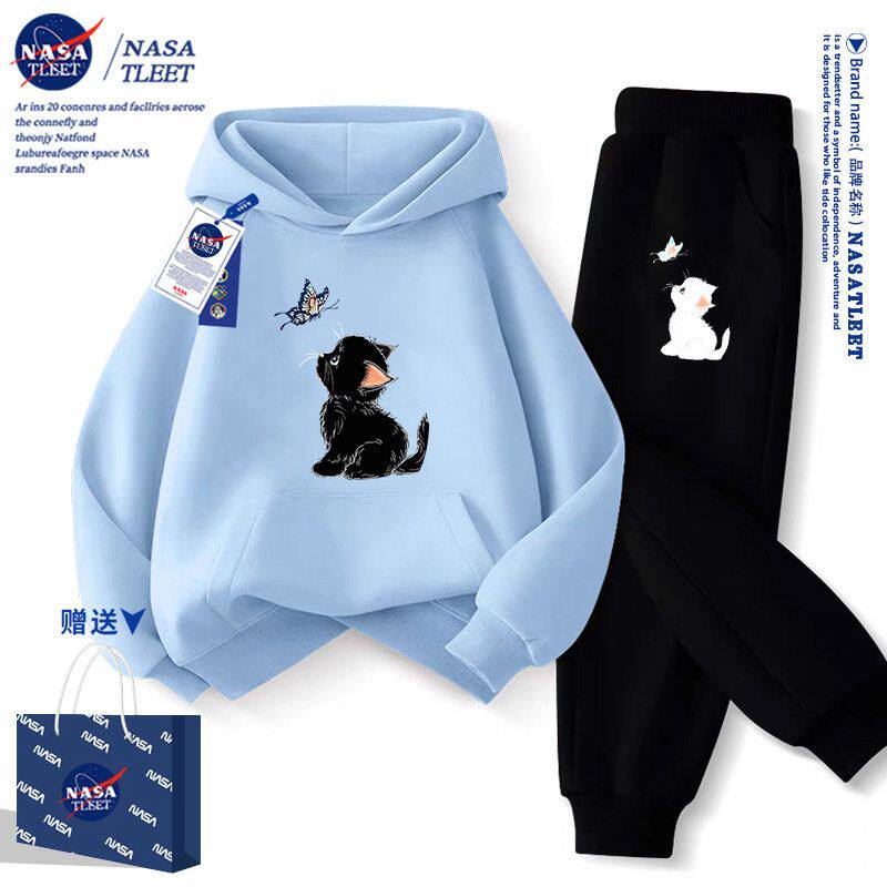 NASA女童秋季套装2025新款儿童春秋款休闲卫衣小女孩洋气薄款秋装
