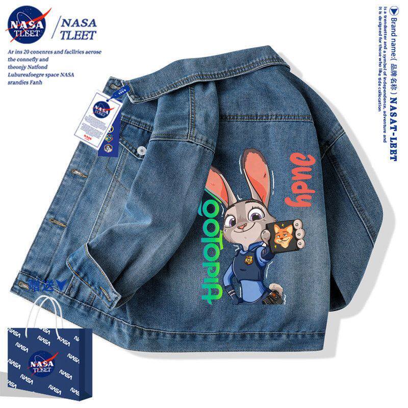 NASA联名疯狂动物城2朱迪衣服童装美式牛仔外套男女童2026年夹克