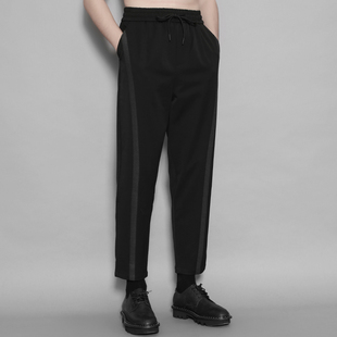 百搭小脚修身 韩版 九分裤 男装 原创潮男港风休闲裤 秋季 暗黑锥形西裤