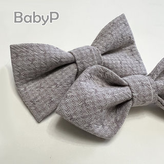 纯手工灰色系儿童领结婴儿宝宝小领结 男童尖角平角领结