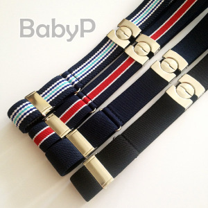 BabyP儿童腰带 男女童小孩宝宝可调节搭扣弹力松紧腰带小学生裤带