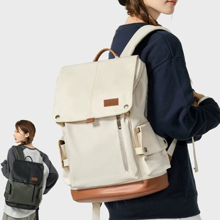 学院风休闲双肩包女男通勤电脑包防水轻旅行登机背包大中学生书包