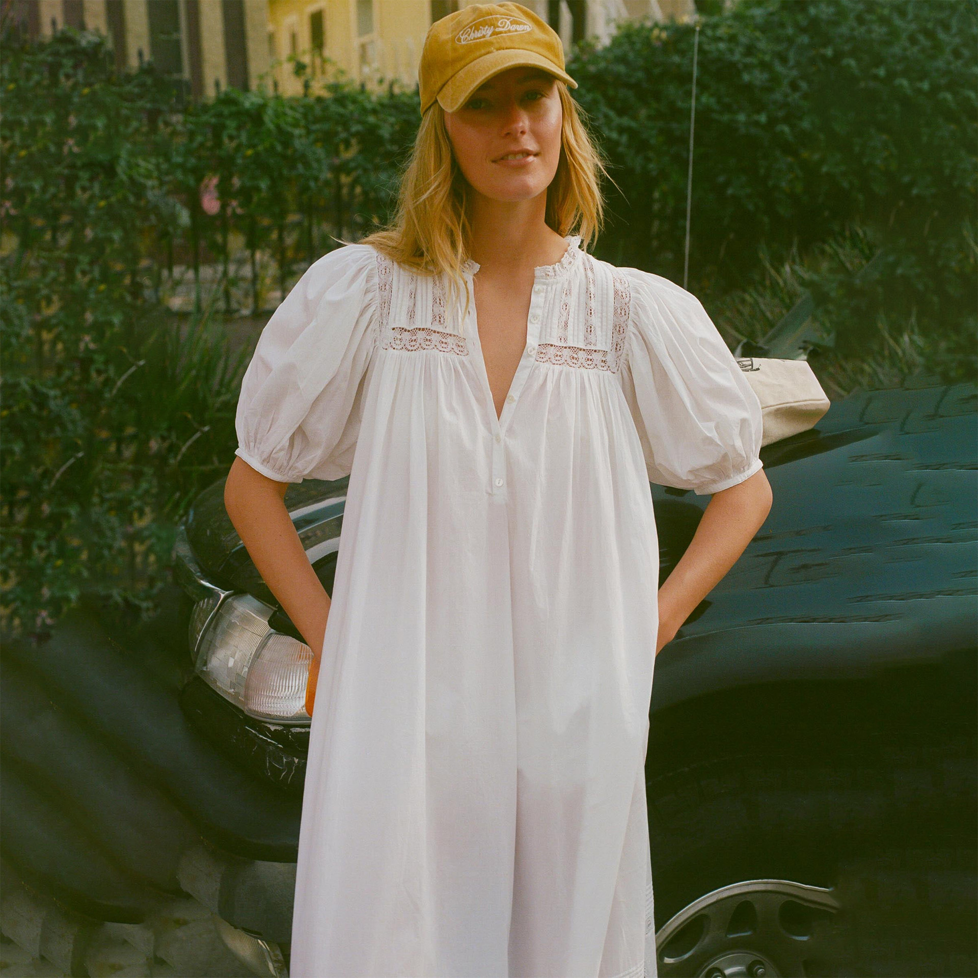 christydawn纯棉刺绣白色连衣裙女春夏季宽松长款绝美漂亮小裙子