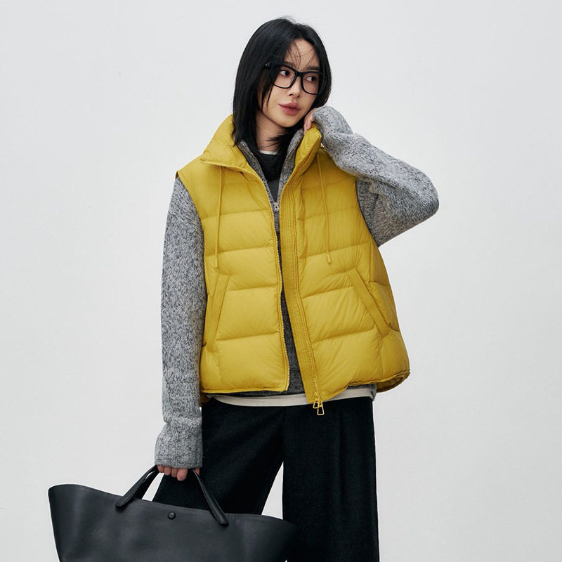 普洛克正品秋冬韩版立领纯色女