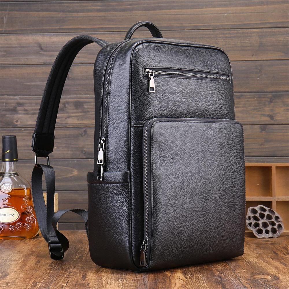 普洛克正品款旅行双肩包真皮男士商务出差背包大容量收纳男包直供