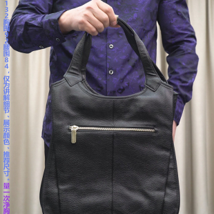 普洛克正品25新款头层牛皮女士包黑色真皮通勤包托特包真皮手拎包