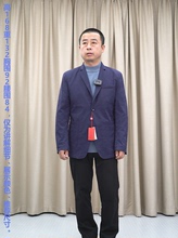 普洛克23秋 蓝色两扣 86.9锦纶13.1氨纶 休闲西装 外套 迷彩西服男