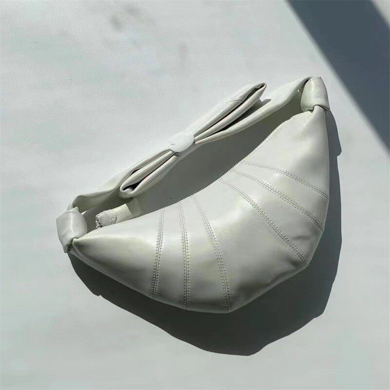 普洛克正品子包时尚真皮牛角包小众可颂包日常单肩斜挎男女通勤包