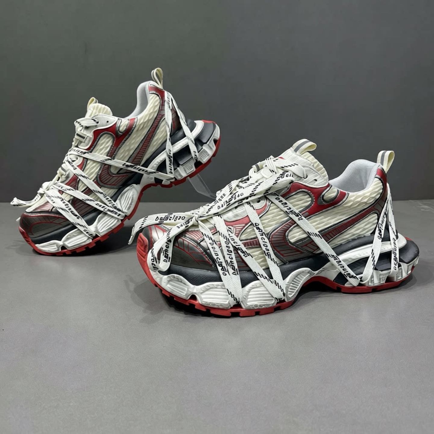 男士潮鞋春款时尚百搭小众厚底松糕鞋绑带透气运动休闲老爹鞋