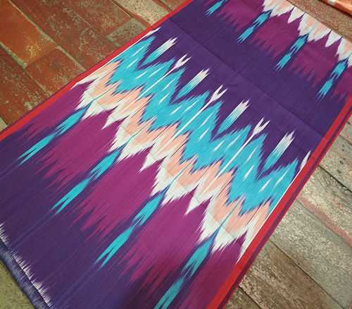 新疆民族服饰维吾尔族特色艾德莱斯绸布料宽幅40CM特价纯丝绸