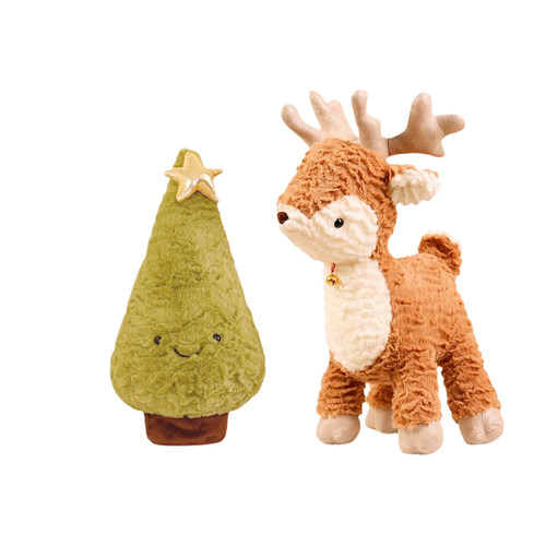 圣诞树玩偶毛绒玩具圣诞老人麋鹿公仔雪人儿童圣诞节礼物送女朋友