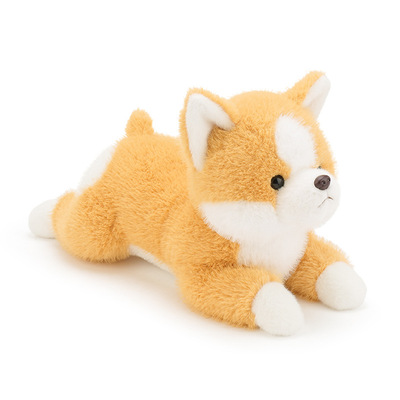 趴姿哈士奇公仔毛绒玩具柴犬玩偶抱枕睡觉抱小狗趴睡神器生日礼物