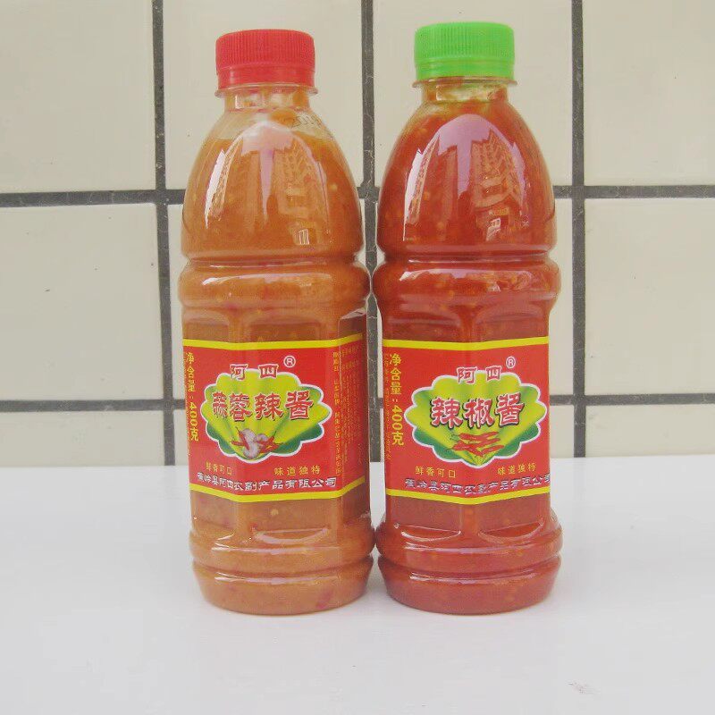 蕉岭阿四400克辣椒酱蒜蓉 商用广东梅州客家特产农家自制君记珍真