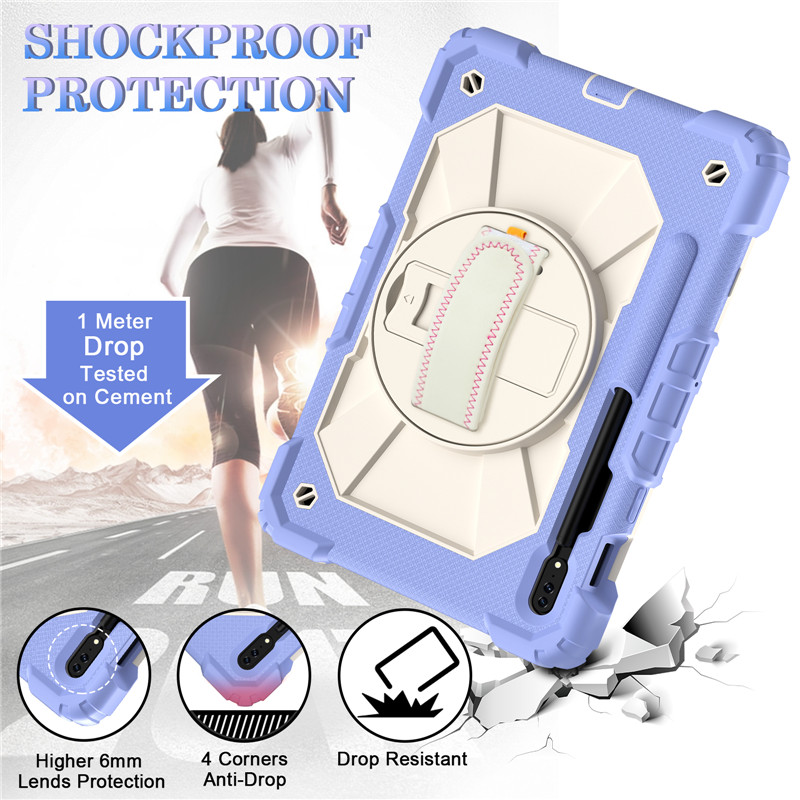 适用三星S8+ plus 12.4皮套Samsung SM-X800/X806C防摔肩带保护壳