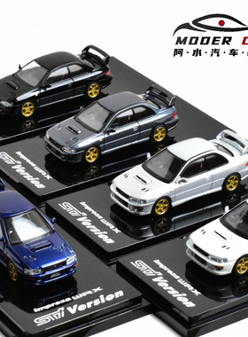 HOBBY JAPAN 1:64 斯巴鲁 Impreza GC8 WRX type R STI 合金车模