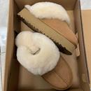 羊毛增高拖鞋 厚底毛毛拖鞋 外穿女冬皮毛一体包头居家雪地靴半拖鞋