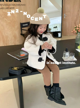 In2 nocent 映-次女童韩版毛呢外套时髦春秋外套中小童韩系时尚