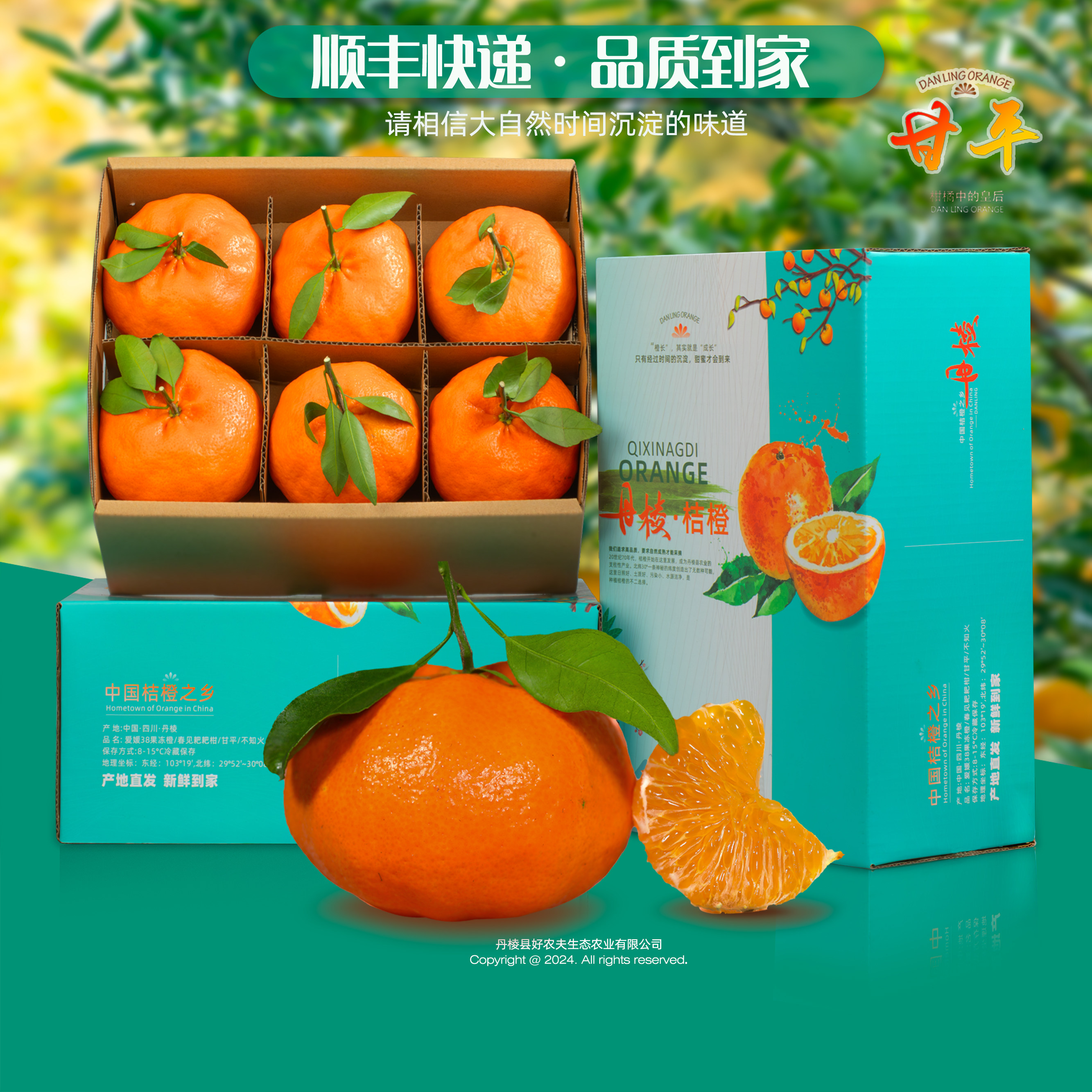 【顺丰快递】核心产区丹棱甘平皇后大橘子新鲜水果现摘礼盒10斤,水产肉类/新鲜蔬果/熟食,桔子,淘宝优惠券,粉丝福利购,淘宝优惠卷