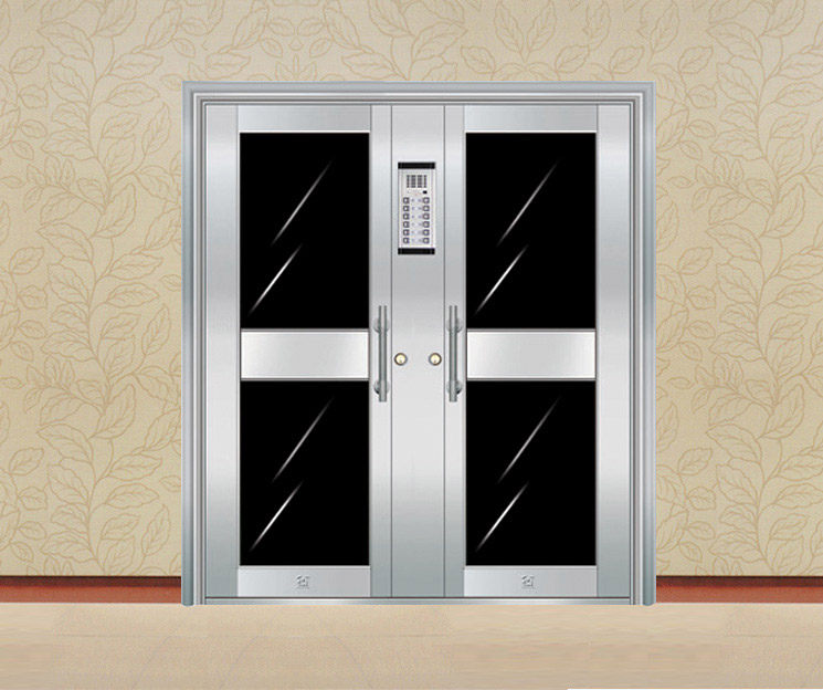 特价正品304不锈钢楼宇防盗门单元楼宇进户门不锈钢楼道玻璃拼接