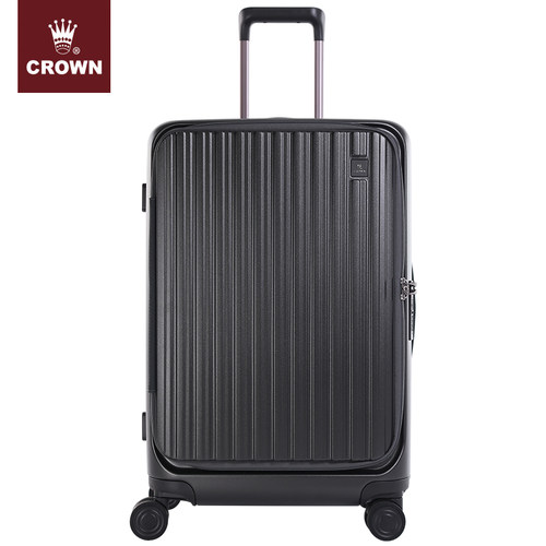 CROWN皇冠PC万向轮前开盖旅行箱