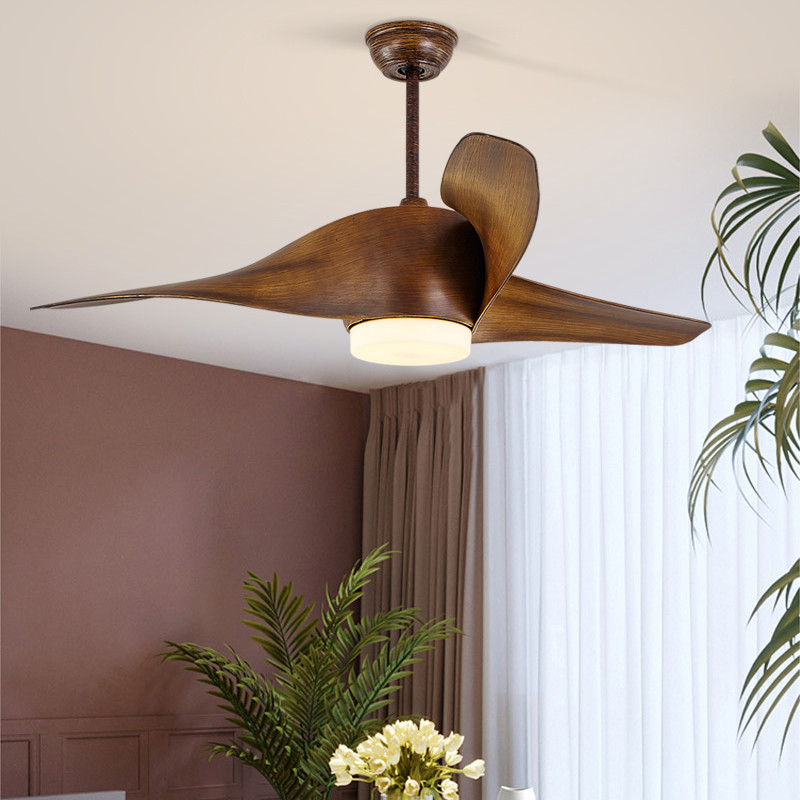 吊扇灯风向标变频风扇灯现代时尚简约餐厅欧式客厅带led风扇吊灯