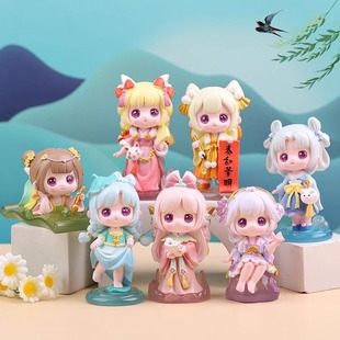 正版古风时遇春风盲盒汉服可爱卡通手办摆件2025新款女孩礼物玩具