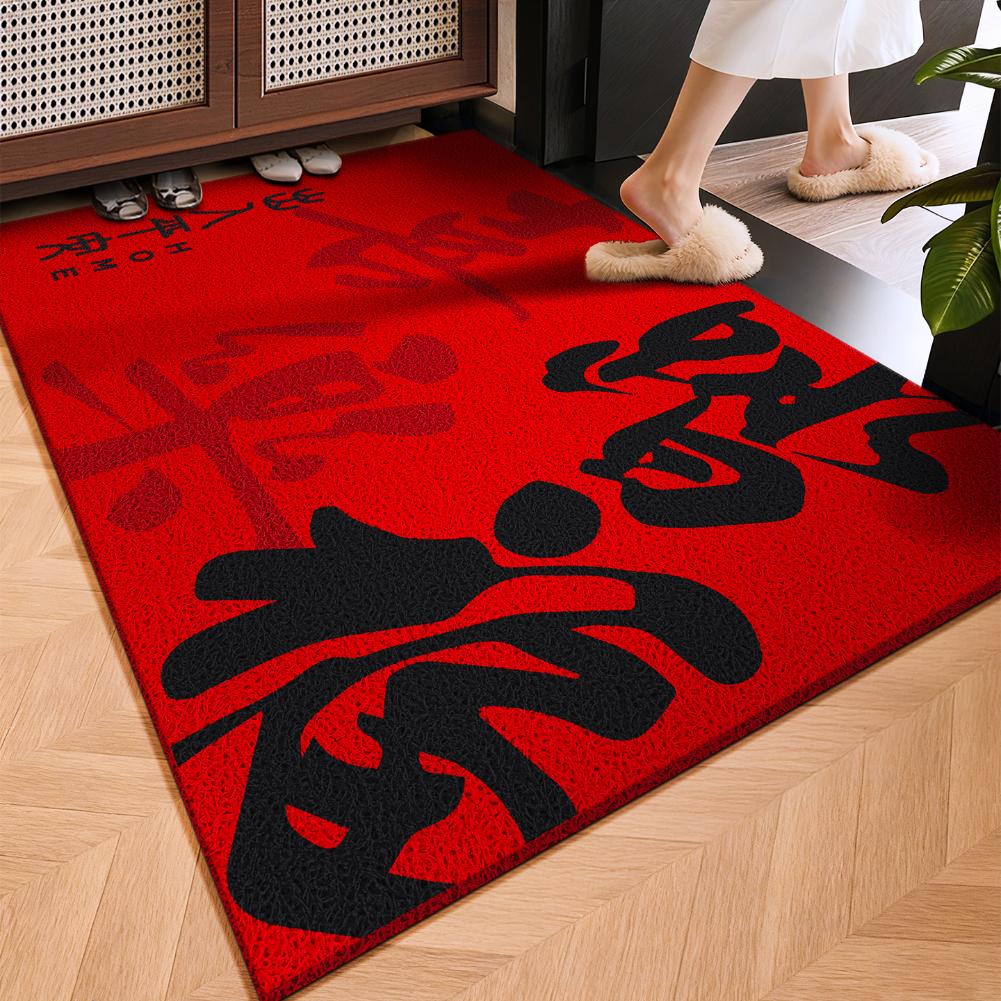 【除尘天花板】红色入户门地垫