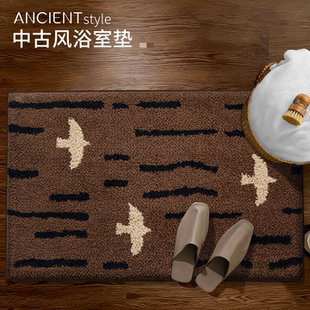 【不掉毛】浴室吸水地垫2026新款卫生间门口加厚脚垫耐脏防滑门垫