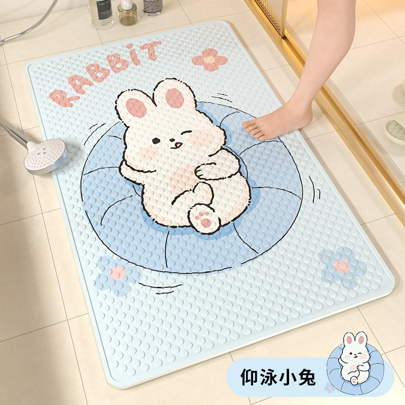 儿童浴室防滑垫家用卫浴防摔脚垫卡通可爱淋浴房洗澡垫子2024新款