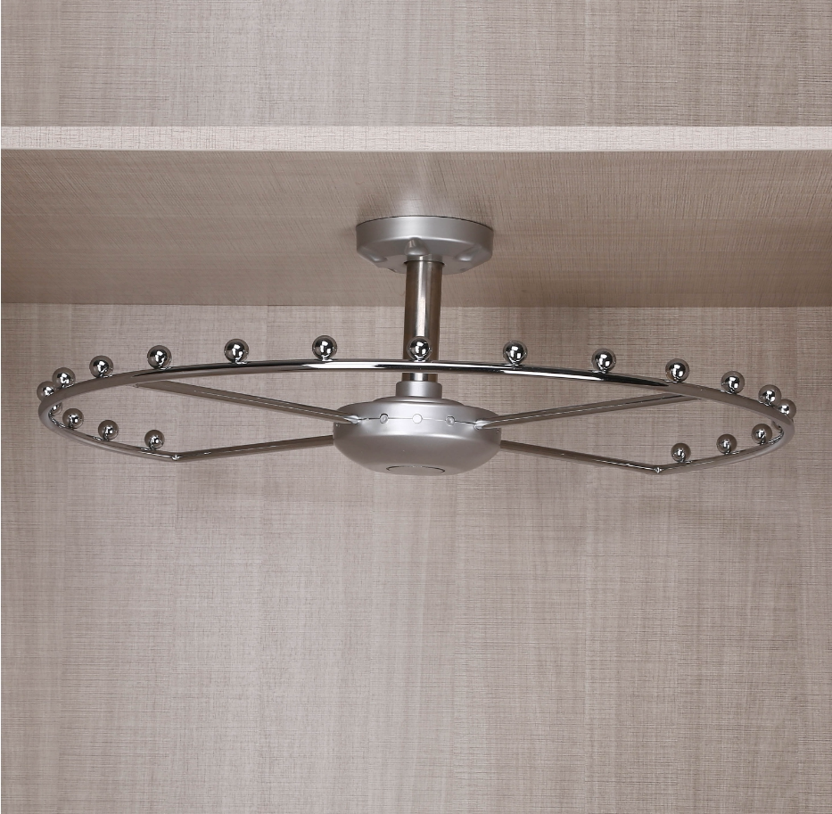 衣柜顶装360度旋转挂衣架置物架转角挂裤架拐角衣物篮衣帽间配件