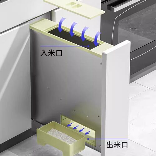 304不锈钢防虫防潮嵌入式米桶