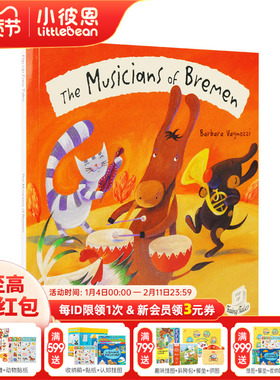 小彼恩图书 点读版 Musicians of Bremen 不莱梅的音乐家 英国进口 好饿的毛毛虫点读笔配套书 英文原版绘本 英语启蒙