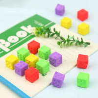 Double-leaf dice eraser, colored dice sieve toy, cube eraser, activity giveaway, gift and prize, fun simulation thumbnail 6