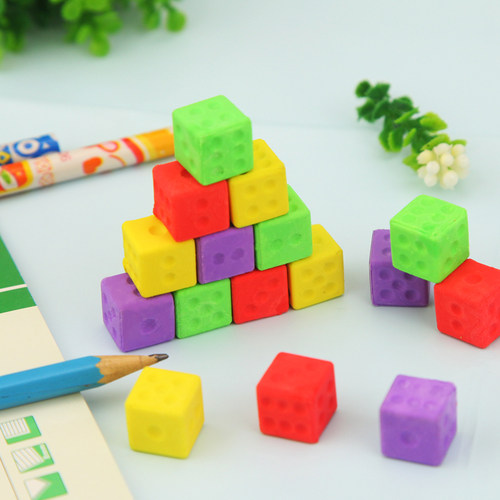 双叶骰子橡皮擦赠品小学生文具
