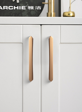 雅洁柜门锌合金拉手橱柜衣柜柜子抽屉门把手简约黑色小拉手AK6271