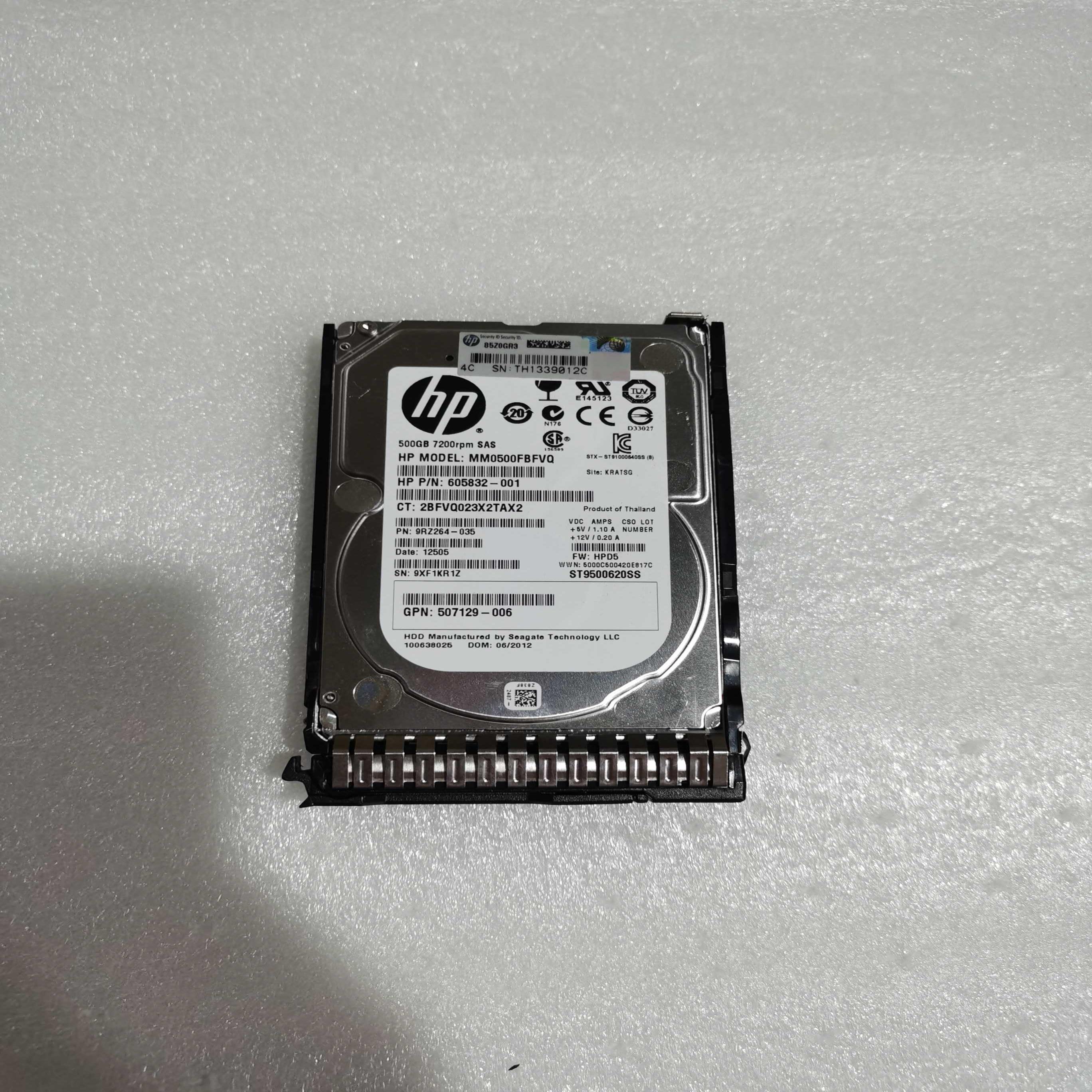 HP 652745-B21服务器硬盘 500G SAS 72K 653953-001 DL380G9