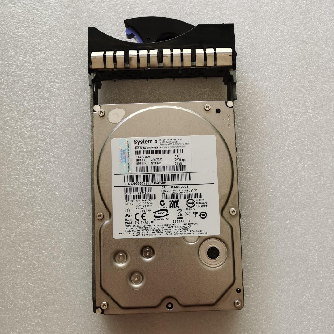 IBM 43W7629 43W7626 42C0497 1TB 72K SATA 35寸 硬盘