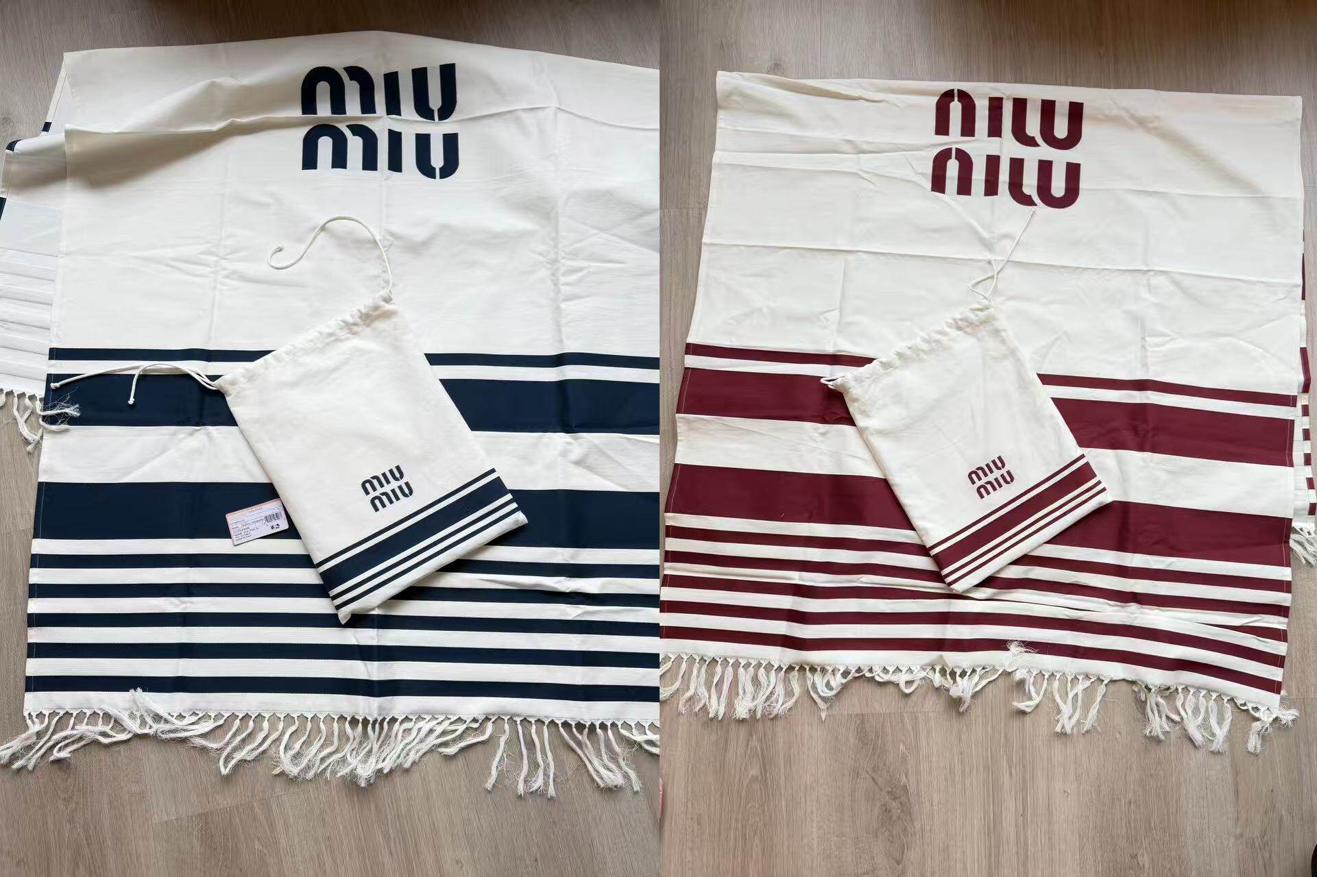 【 现货折扣】 miu miu pop up 限定 沙滩巾 套装