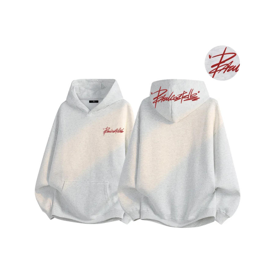 PAUL美式加绒加厚连帽卫衣