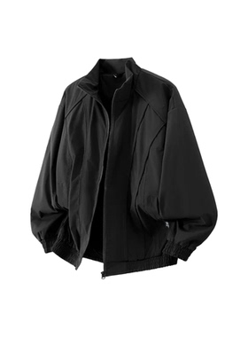 FAKE VINTAGE美式Cleanfit高街风立领防风水飞行员工装外套夹克