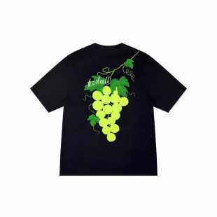 男女情侣重磅纯棉上衣体恤 美式 KZDALL葡萄网球印花短袖 T恤25新款