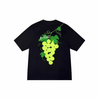 KZDALL葡萄网球印花短袖T恤25新款美式男女情侣重磅纯棉上衣体恤