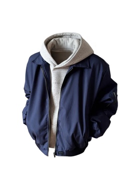 UNA RETA美式翻领夹棉加厚boxy飞行员外套夹克棉衣秋冬棉服