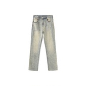 UNKNOWTAL水洗做旧宽松直筒高街显瘦百搭柔软不硬Cleanfit牛仔裤