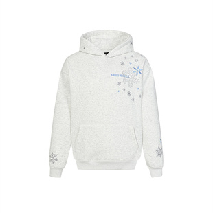 KINDD美式雪花刺绣连帽卫衣男女冬季不撞衫宽松百搭情侣卫衣